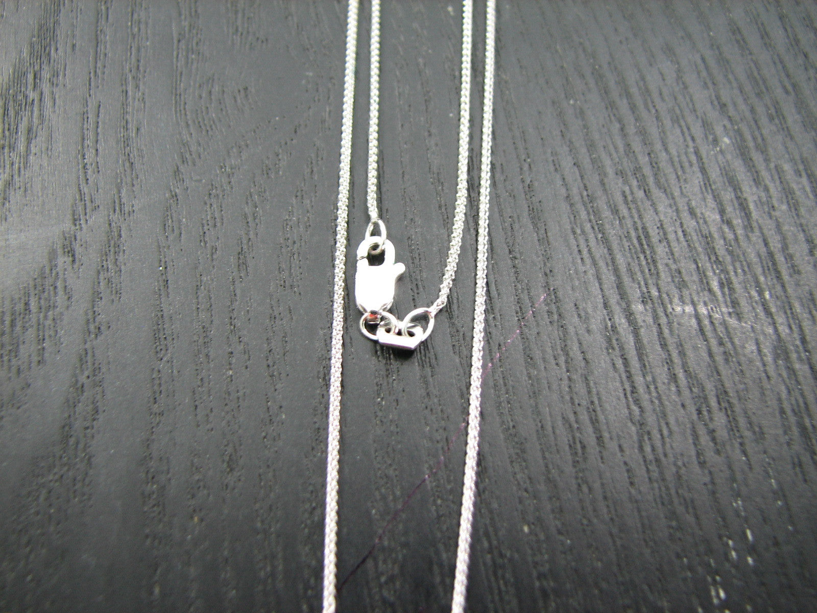 Diamond Solitaire Pendant w/18" White Gold Chain Estate Sale Liquidation Sale