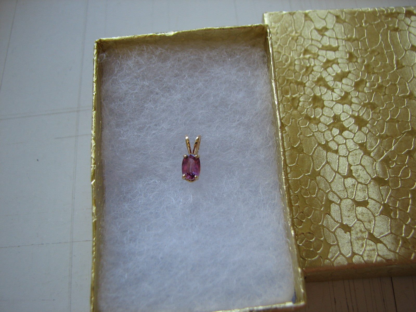 Ruby Solitaire Pendant 14ktGold Oval July Birthstone Valentines Mothers Day SALE