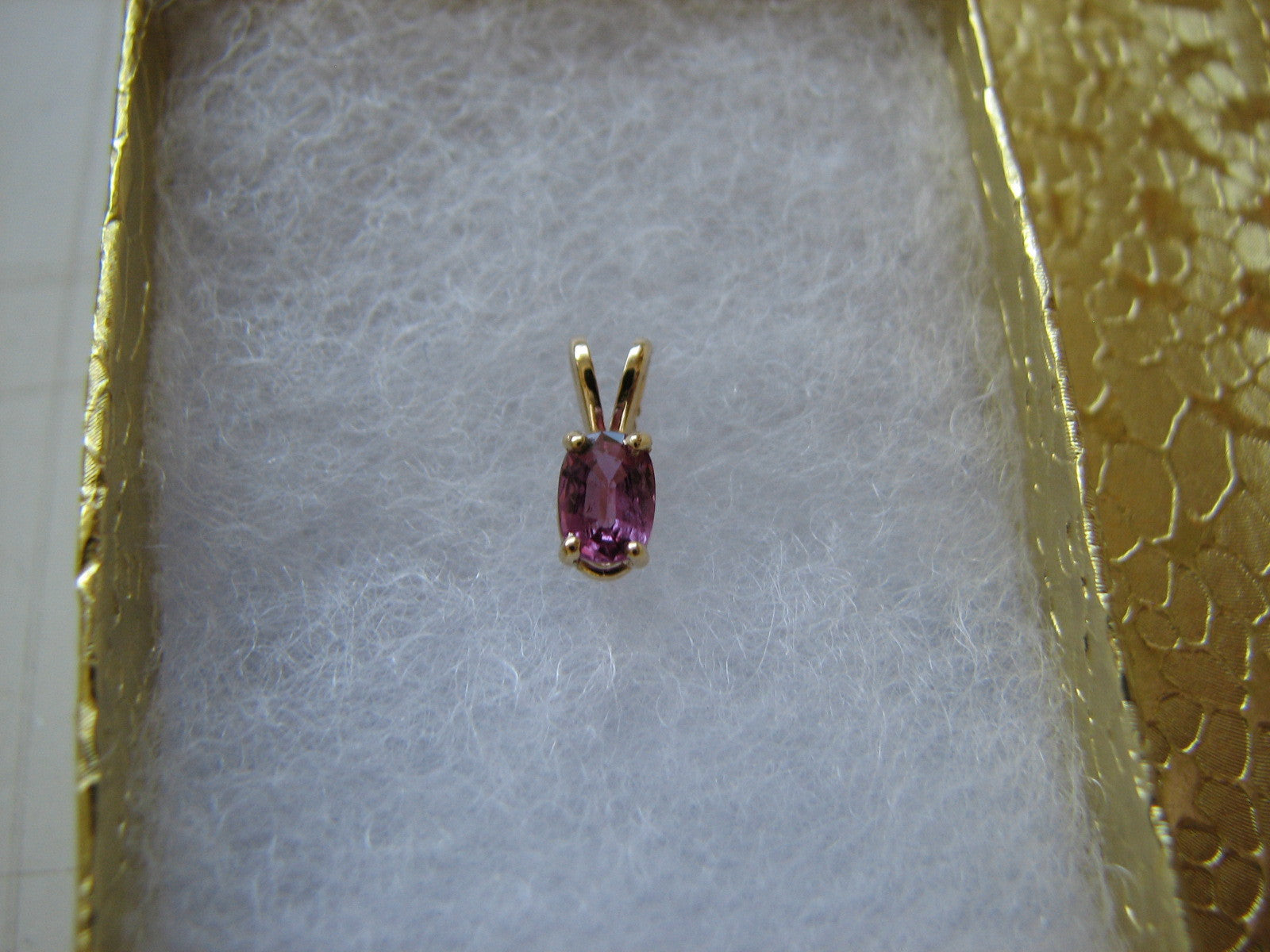 Ruby Solitaire Pendant 14ktGold Oval July Birthstone Valentines Mothers Day SALE