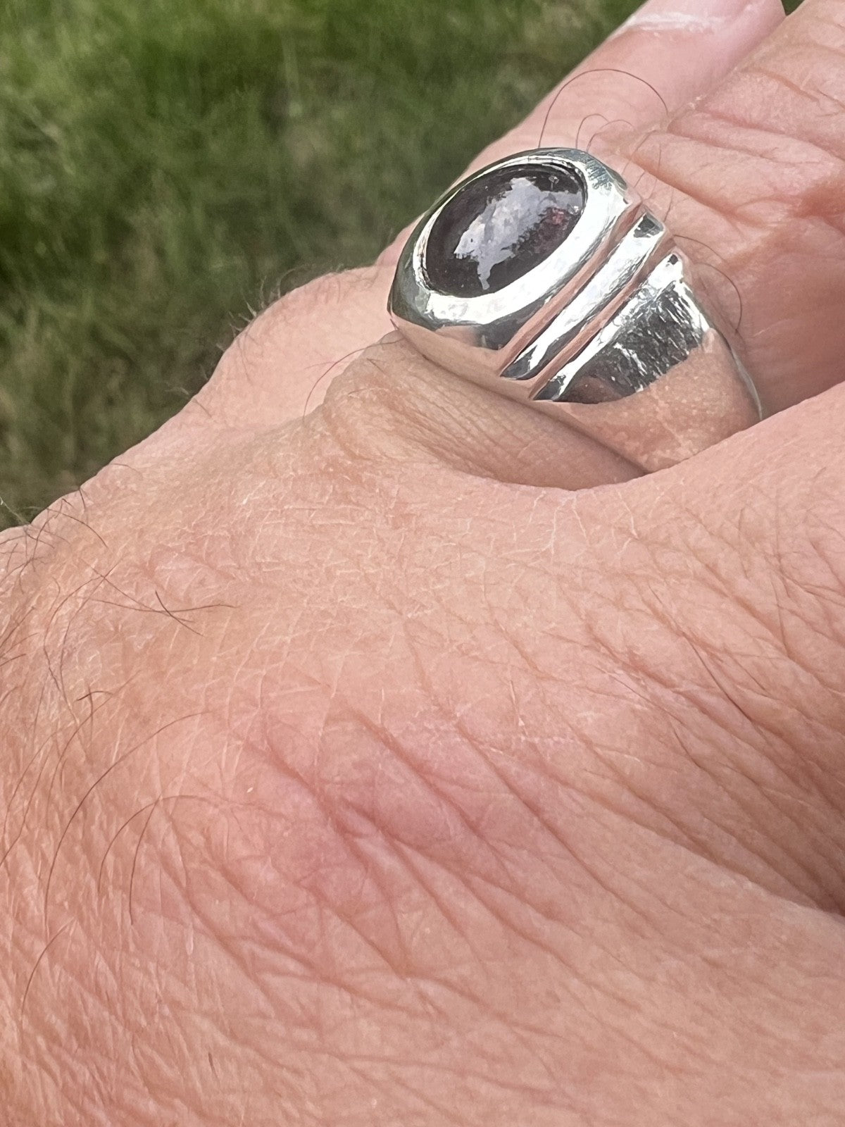 Star Garnet From Idaho Size 13 Nevada Sterling Silver 100% Made In America