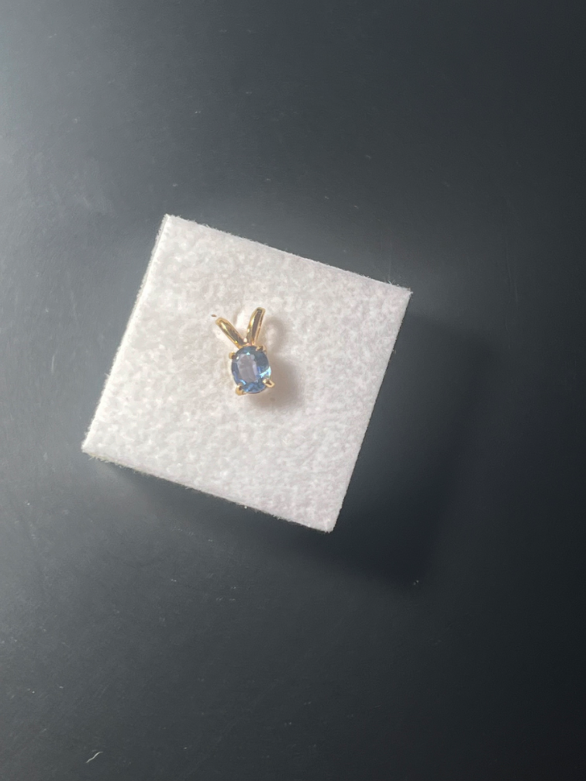 Yogo Montana Sapphire 14kt Pendant Cornflower Blue Color September Birthstone