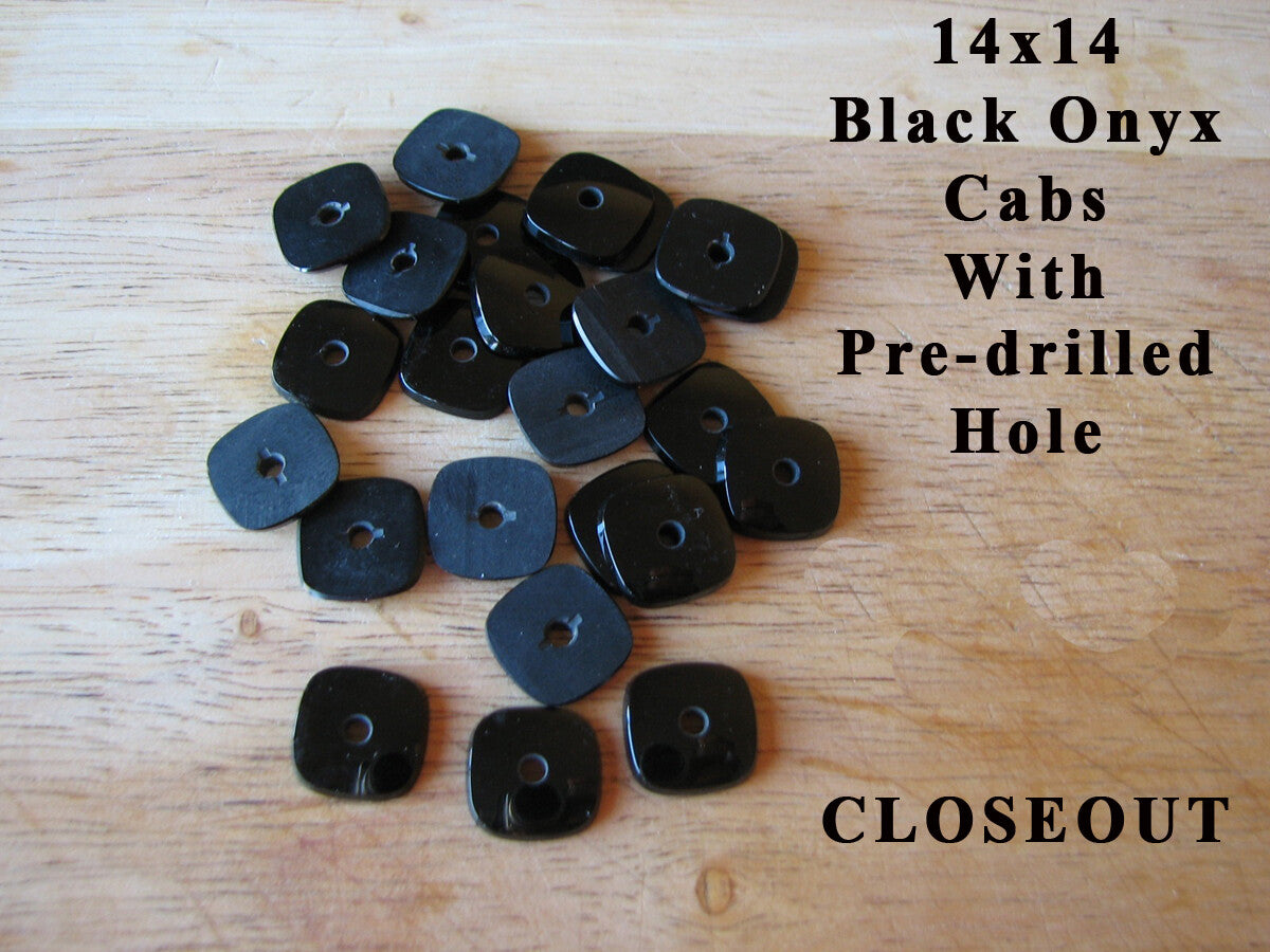 14x14 Black Onyx Beveled Edge w/ Center Hole Masonic Elk Shriner Emblem Tube Set