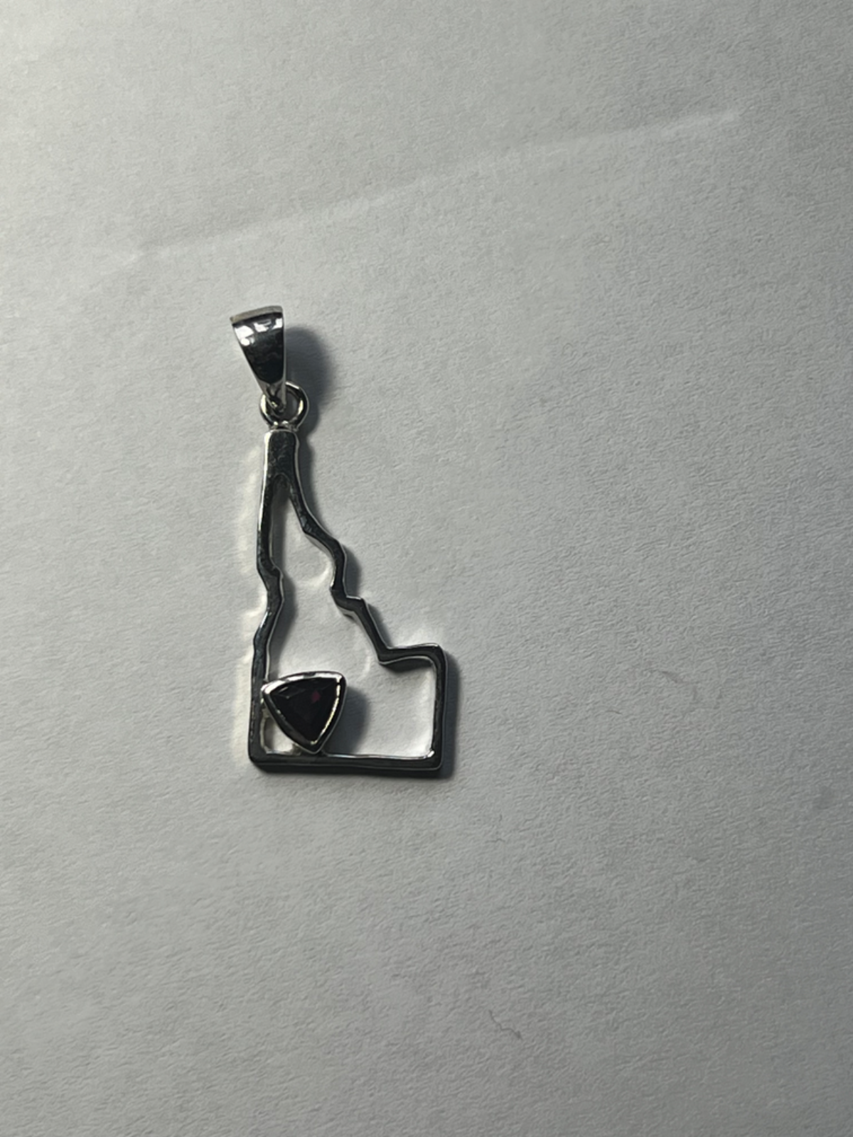 Idaho Rhodolite Garnet Pendant Sterling Silver January Birthstone Made In the US