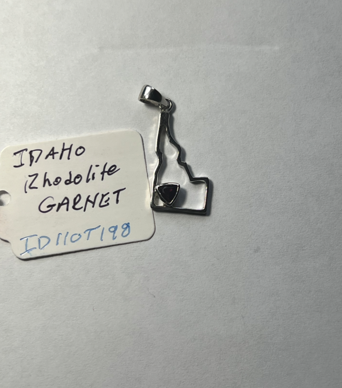Idaho Rhodolite Garnet Pendant Sterling Silver January Birthstone Made In the US