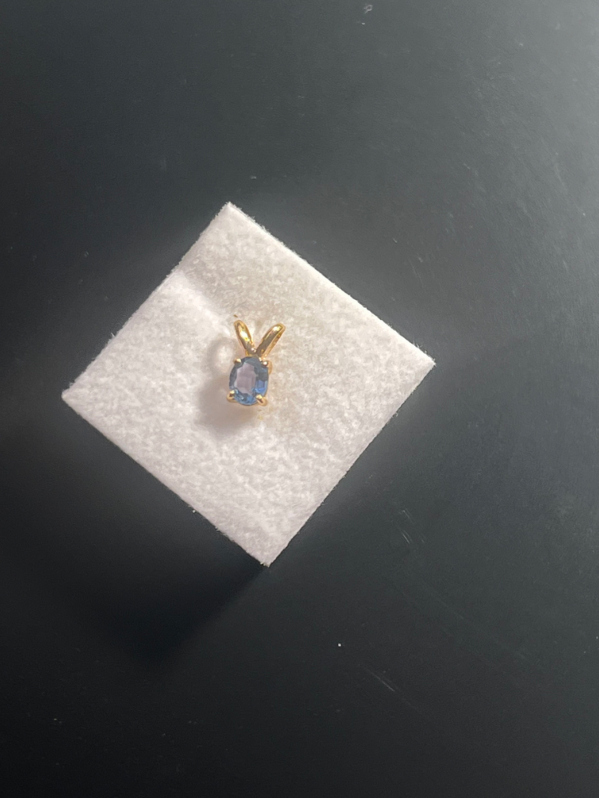 Yogo Montana Sapphire 14kt Pendant Cornflower Blue Color September Birthstone