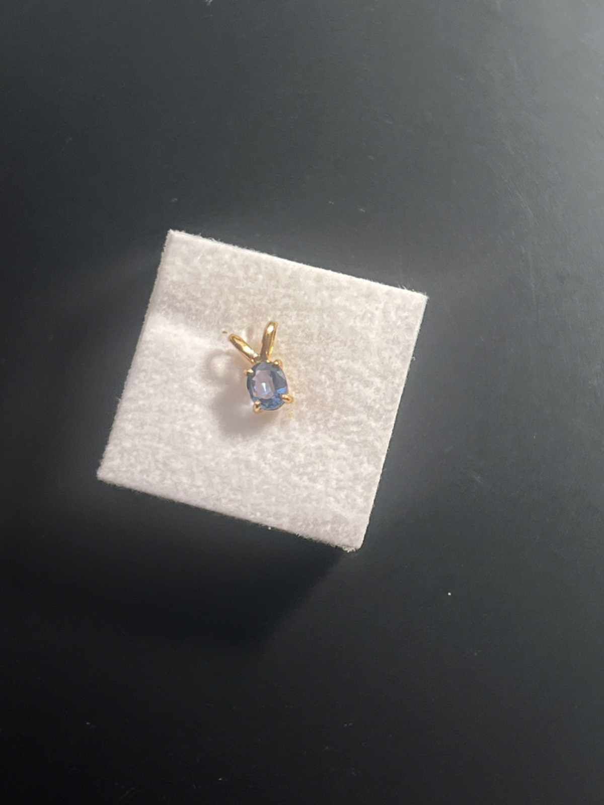 Yogo Montana Sapphire 14kt Pendant Cornflower Blue Color September Birthstone