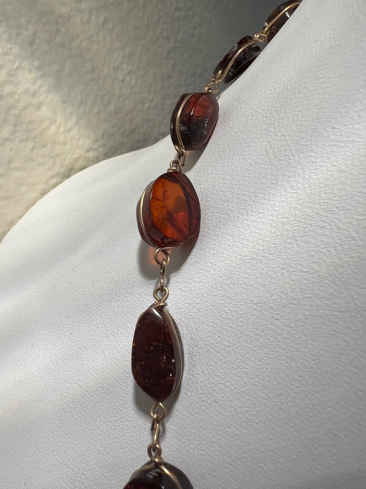 1970 Groovy Vintage Mediterranean Amber Graduated Bauble Made in🇮🇹🦕 Fossil 🦖