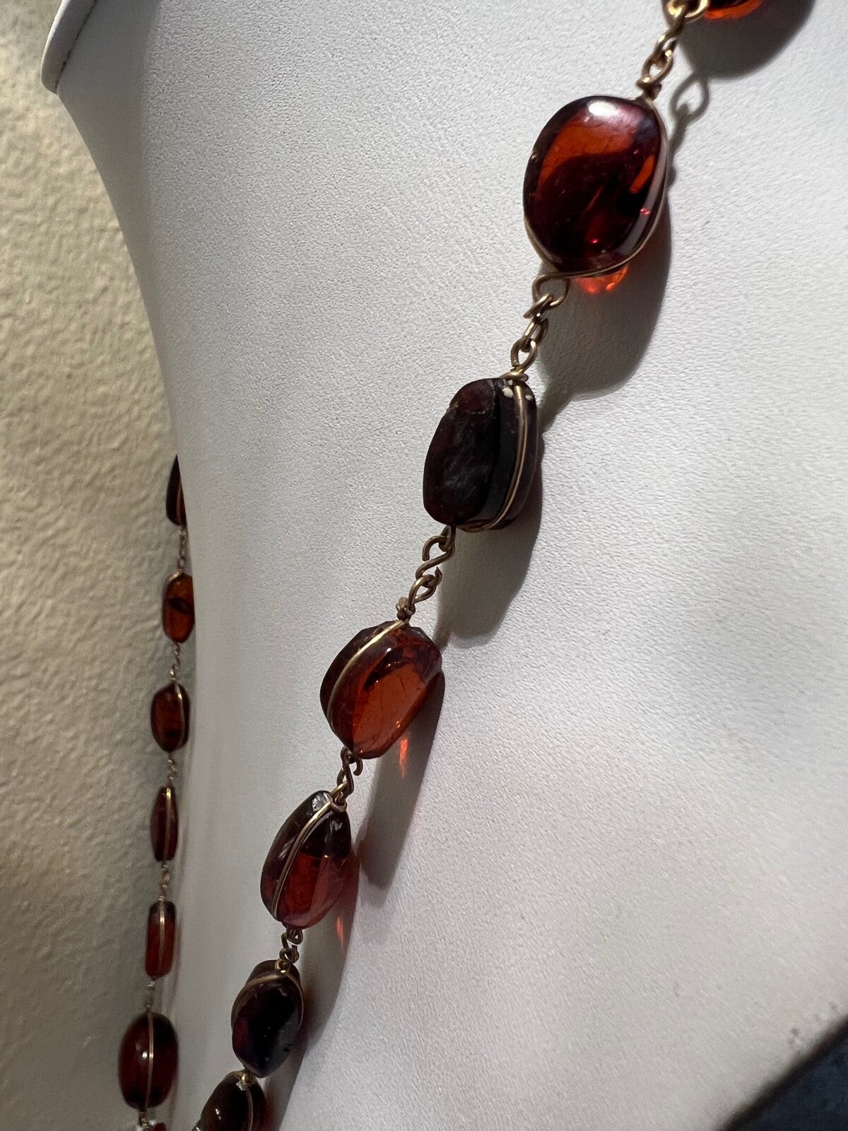 1970 Groovy Vintage Mediterranean Amber Graduated Bauble Made in🇮🇹🦕 Fossil 🦖