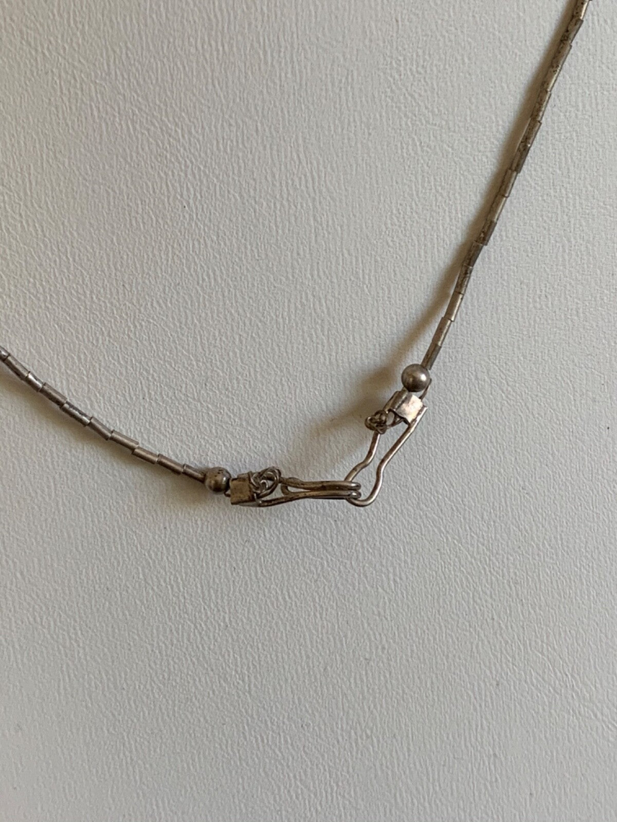 Sterling Silver Turquoise Nugget Southwestern Style 1970’s Necklace 18”