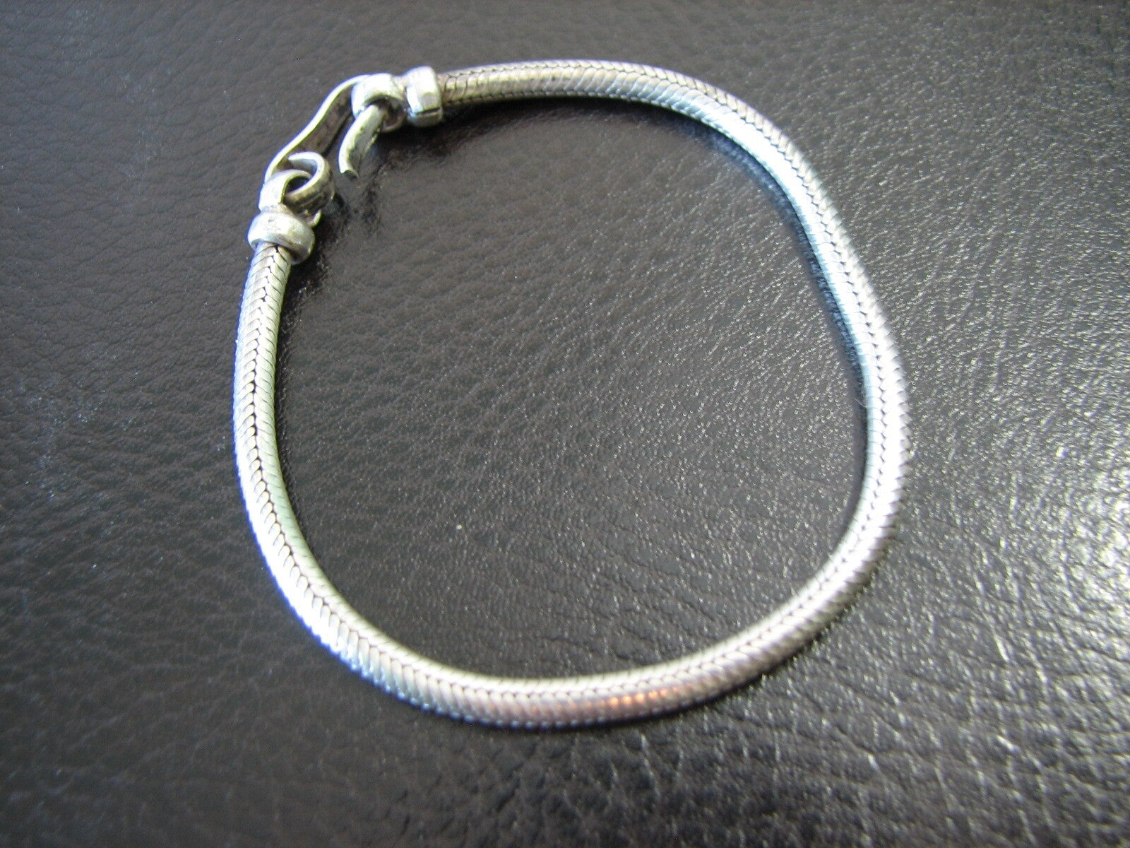 Sterling Silver Gothic Herringbone Bracelet Fishhook Clasp MAKE US A OFFER