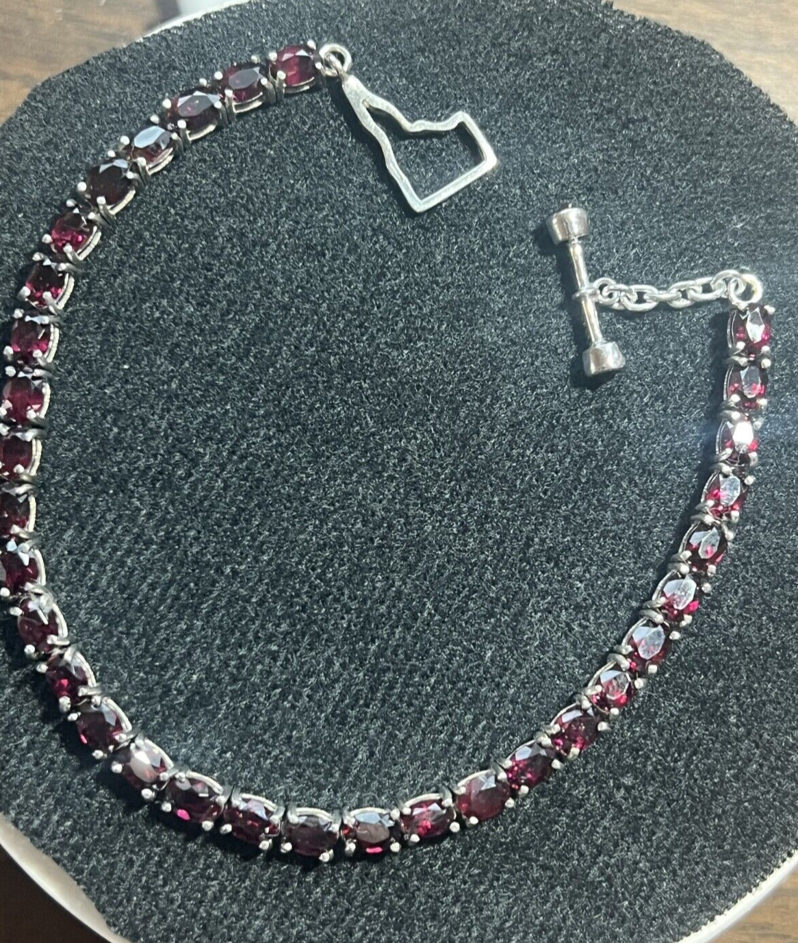 Idaho Rhodolite Garnet Brand New Tennis Bracelet 100% Made In America 9”long