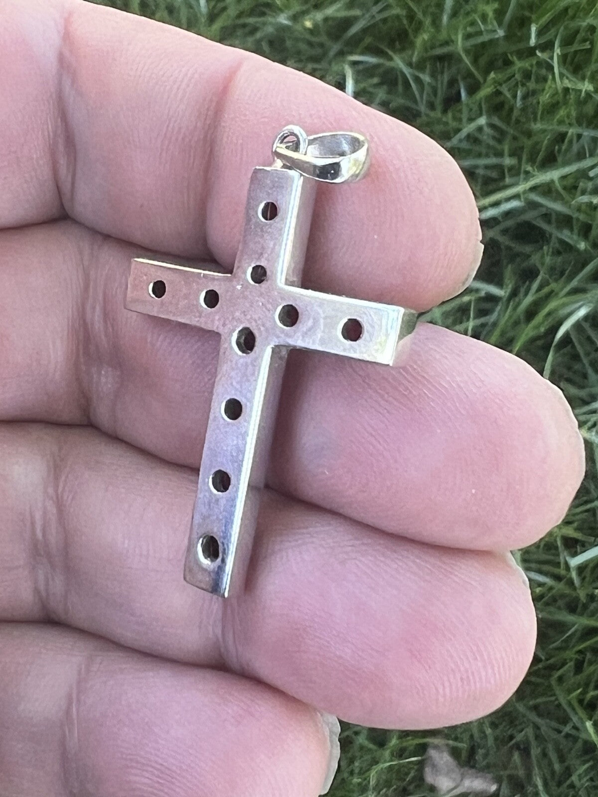 Idaho Rhodolite Garnet Cross Handcrafted Crucifix Made With Nevada Silver
