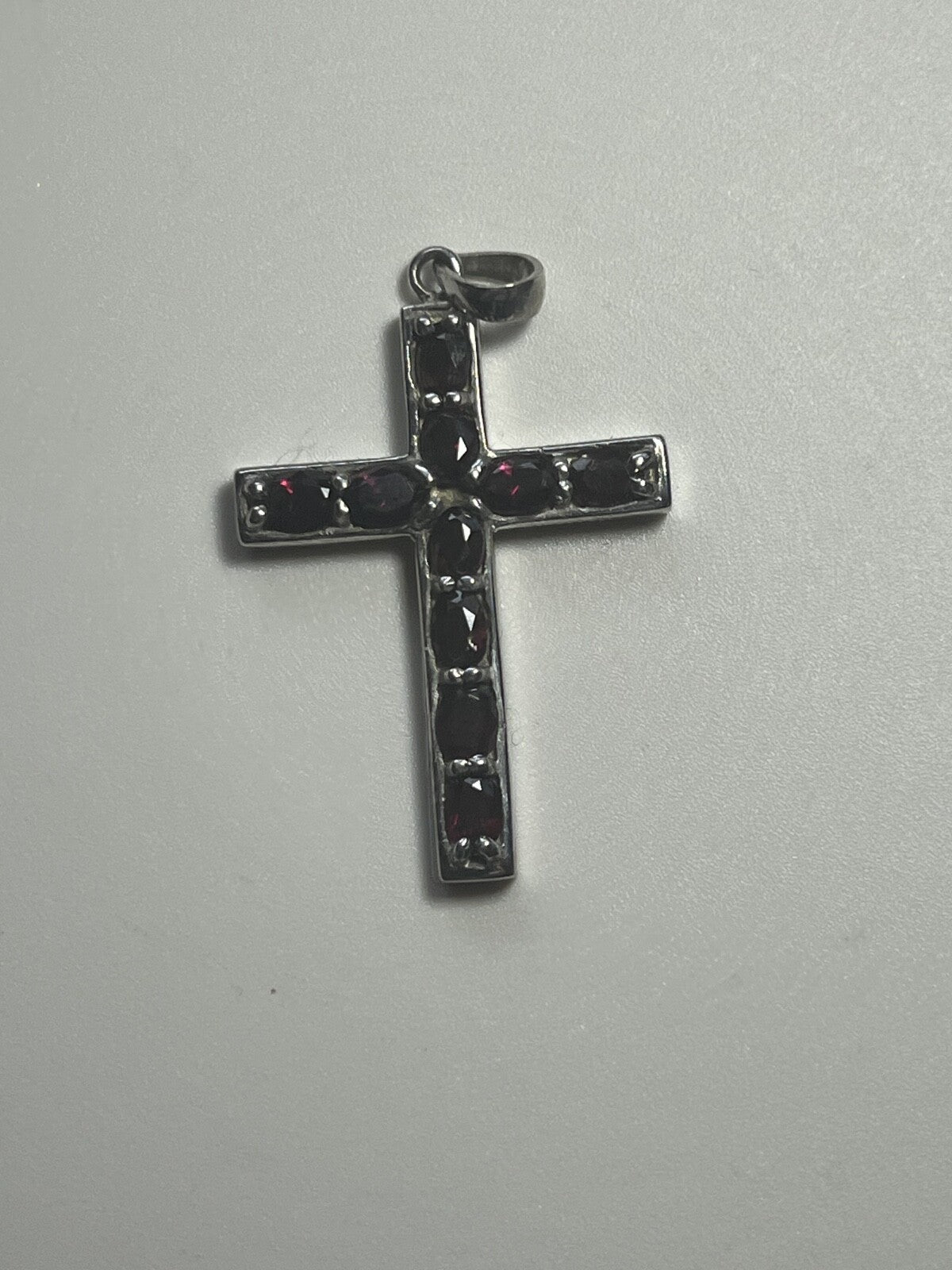 Idaho Rhodolite Garnet Handmade Crucifix 