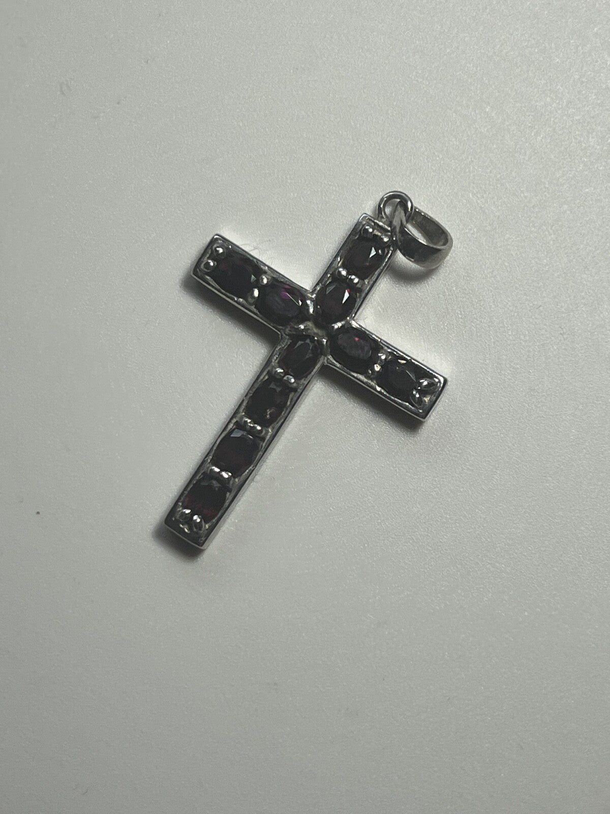 Idaho Rhodolite Garnet Handmade Crucifix 