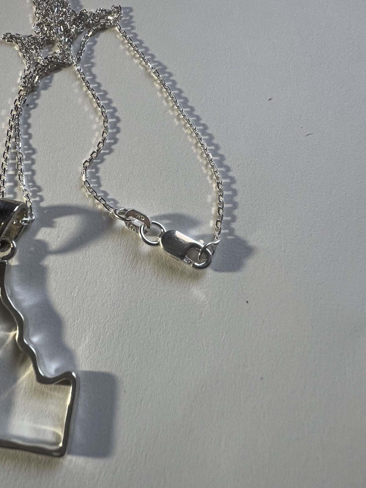 Sterling Silver Pendant Idaho Map 18” Chain Ready to Wear. Made in Idaho USA BSU