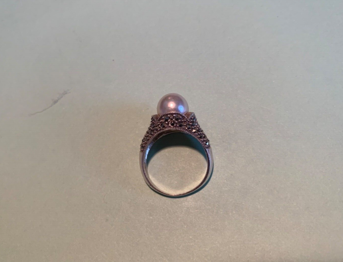 Sterling Silver Ring w/ Natural Pearl