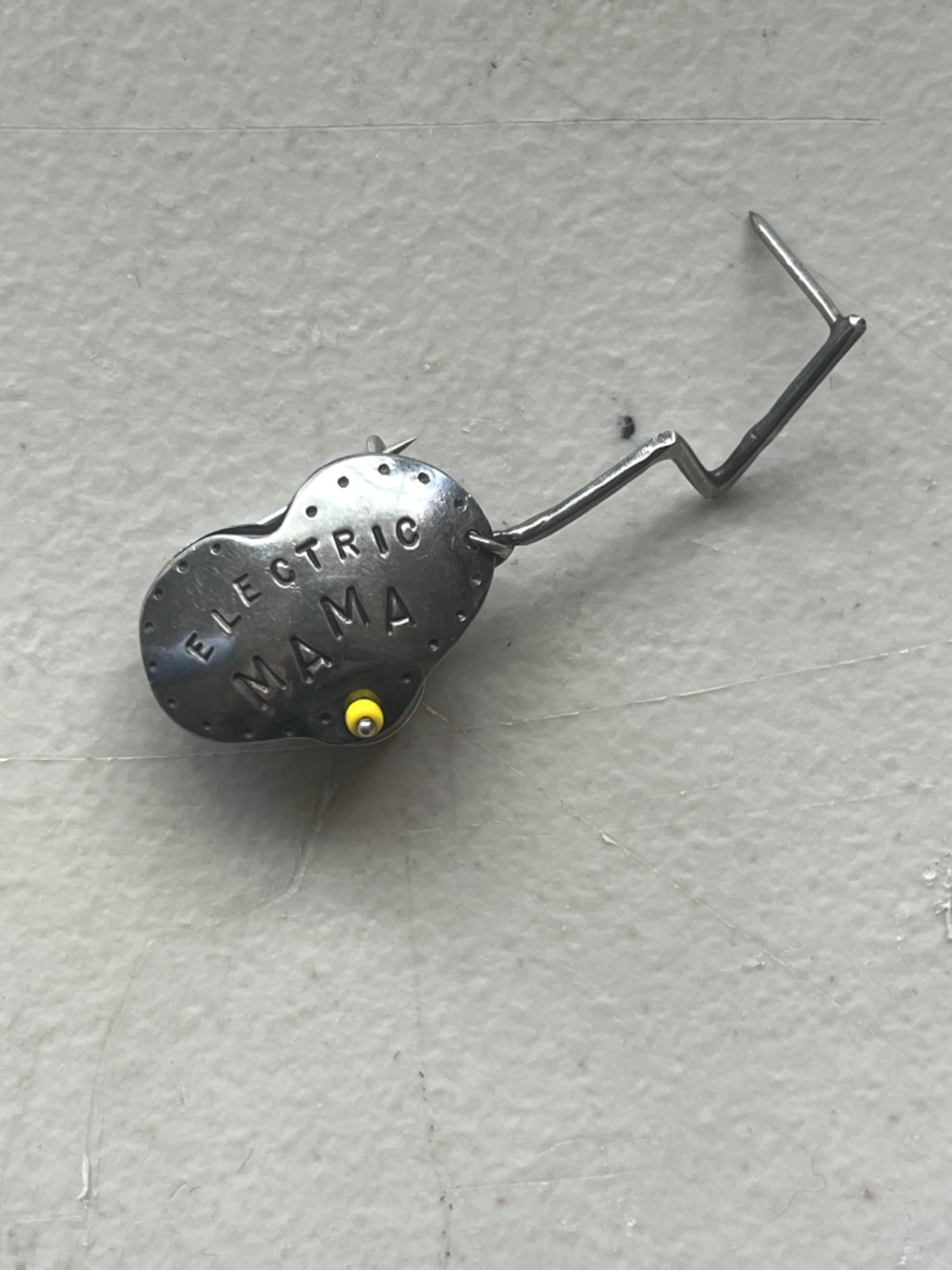 Rare “Electric Mama” Heart Pin w/ Lightning Bolt Sterling Made by Peggy Johnson