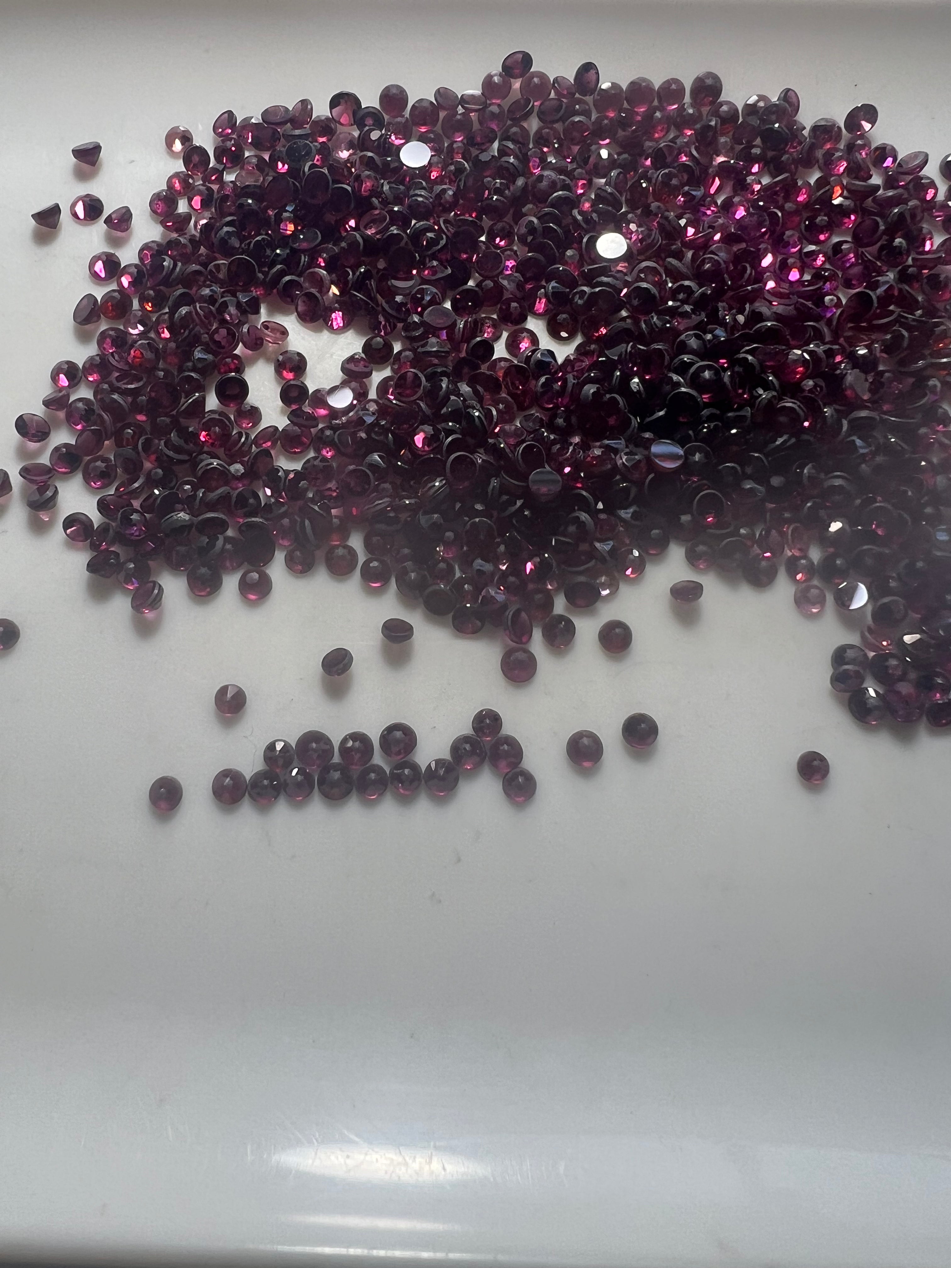 Utopia Cut Garnets Round Art Deco Bohemian Replacements
