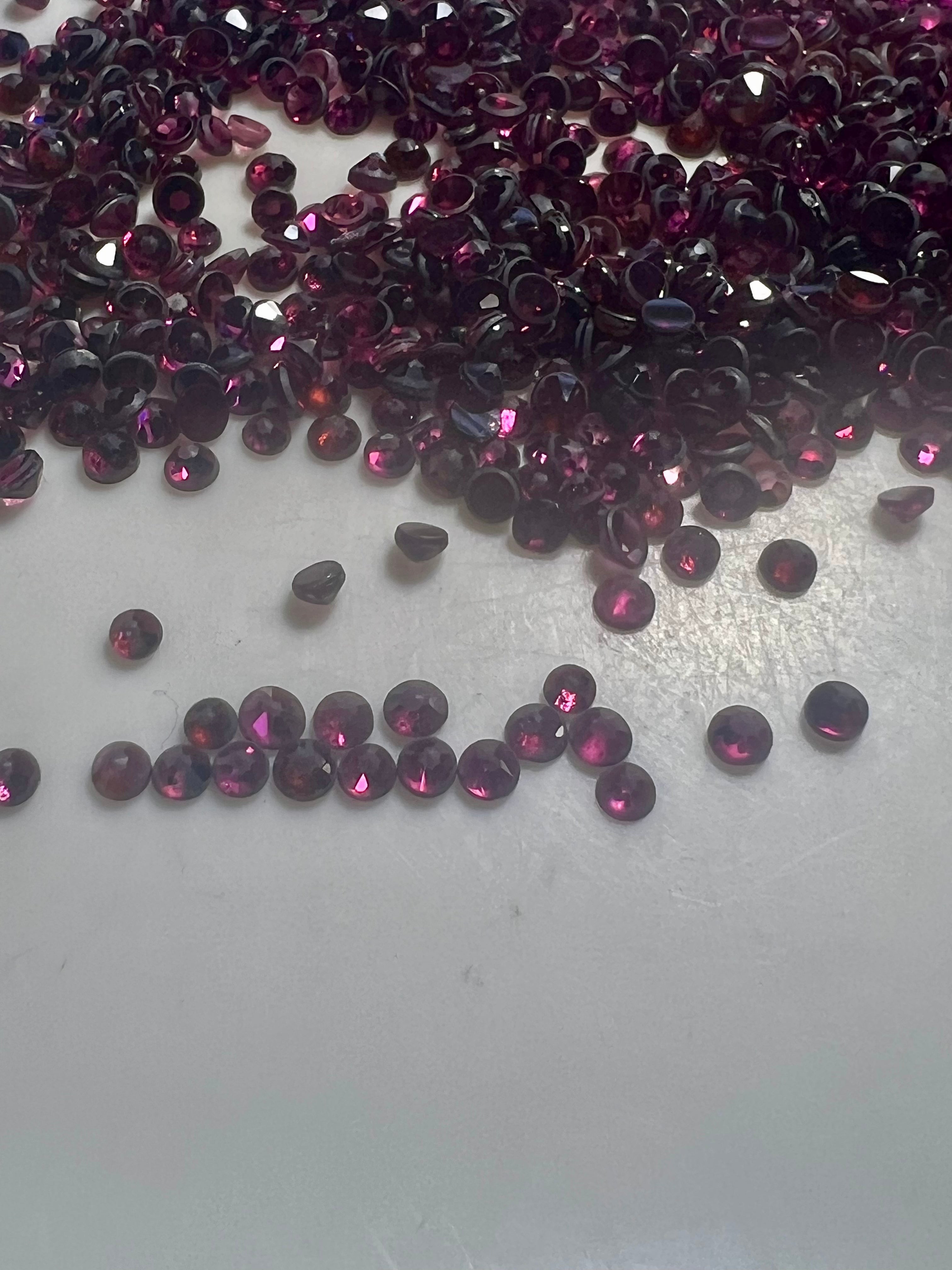 Utopia Cut Garnets Round Art Deco Bohemian Replacements