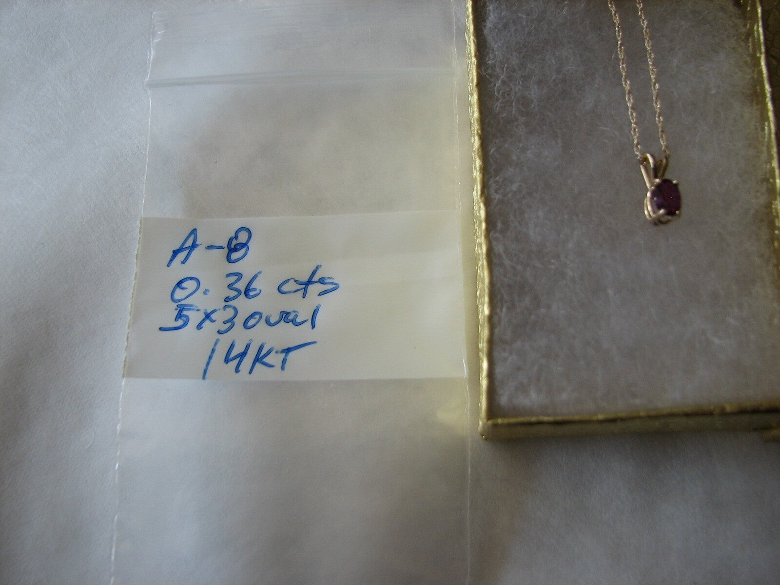 Ruby Solitaire Pendant 14kt Yellow Gold 18"Chain July Birthstone Made In The USA