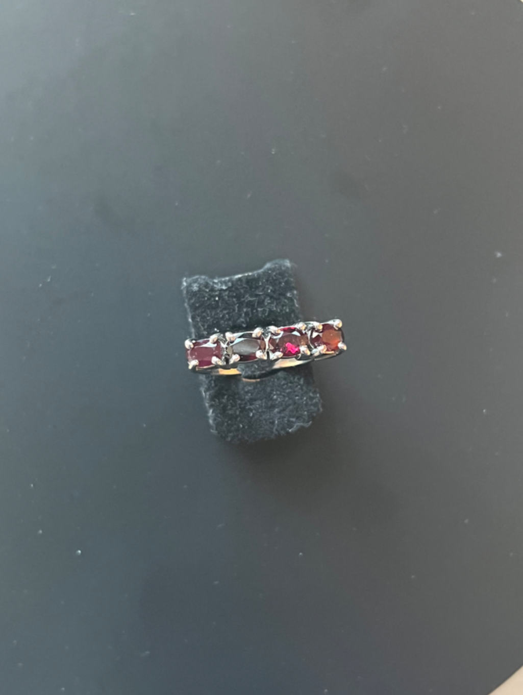 Idaho Rhodolite Garnet Ring Size 4 Nevada Sterling Silver 100% Made In America