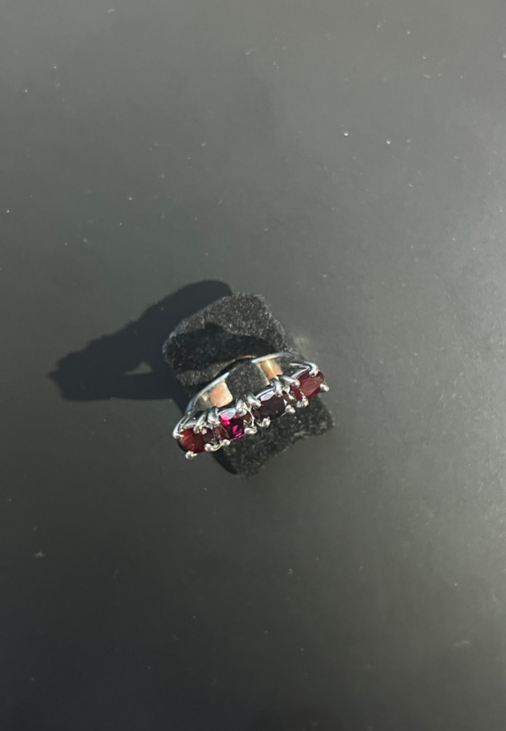 Idaho Rhodolite Garnet Ring Size 4 Nevada Sterling Silver 100% Made In America