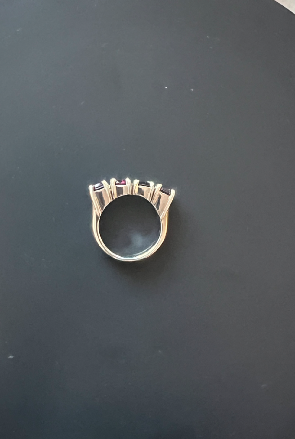 Idaho Rhodolite Garnet Ring Size 4 Nevada Sterling Silver 100% Made In America