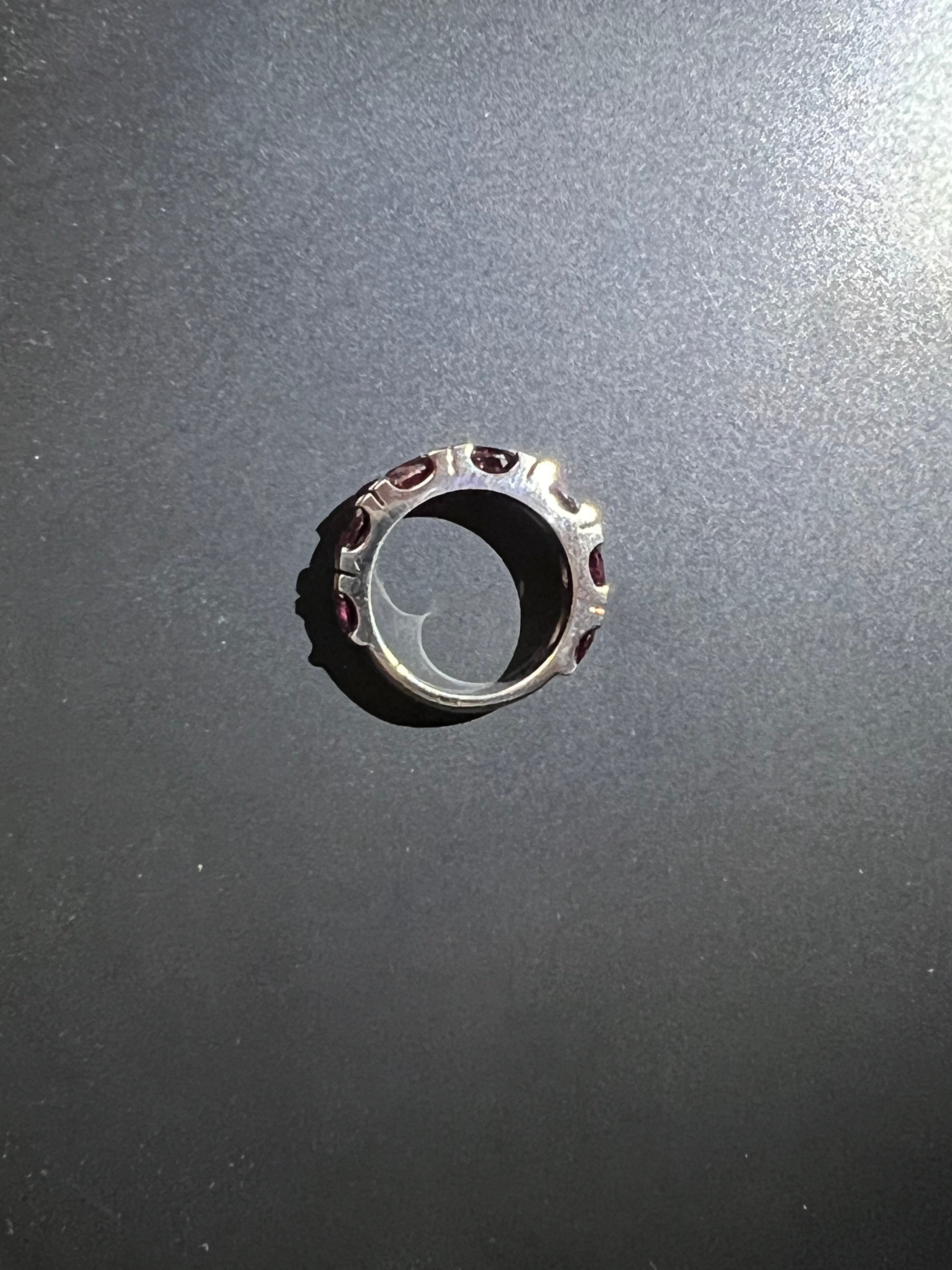 100% Made In America Idaho Rhodolite Garnet Ring Size 5 Nevada Sterling Silver
