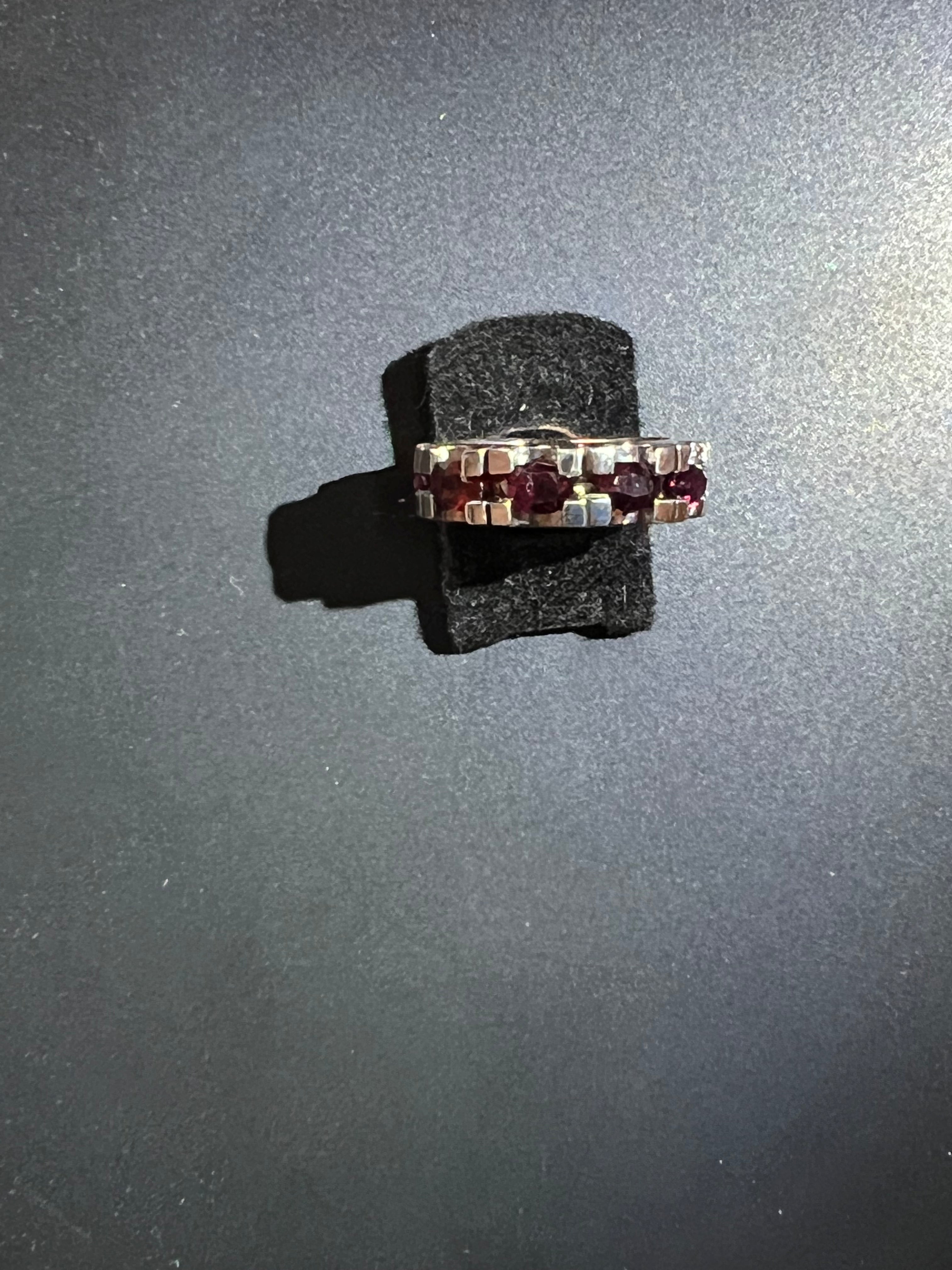 100% Made In America Idaho Rhodolite Garnet Ring Size 5 Nevada Sterling Silver