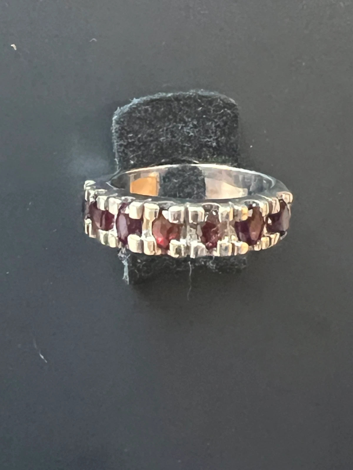 Man Ring SZ9 Idaho Rhodolite Garnet Nevada Sterling Silver 100% Made In America
