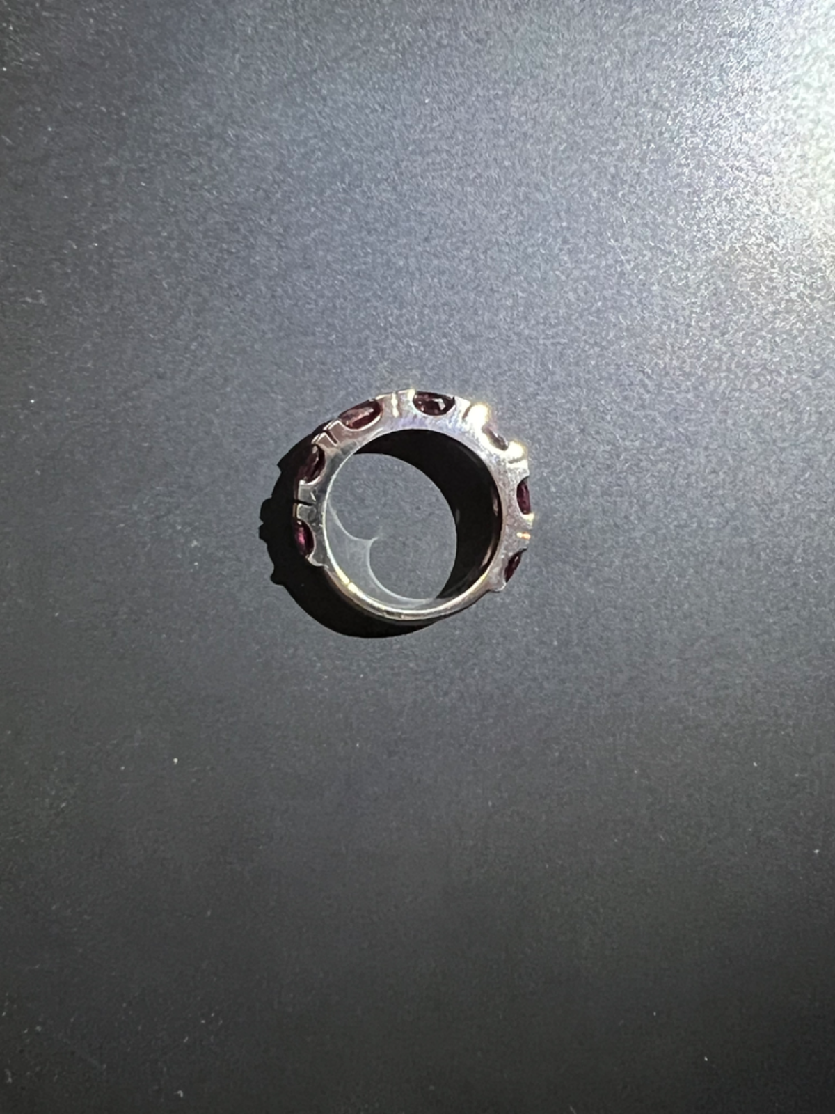 Idaho Rhodolite Garnet Eternity Ring Size 5 Nevada Silver 100% Made In America