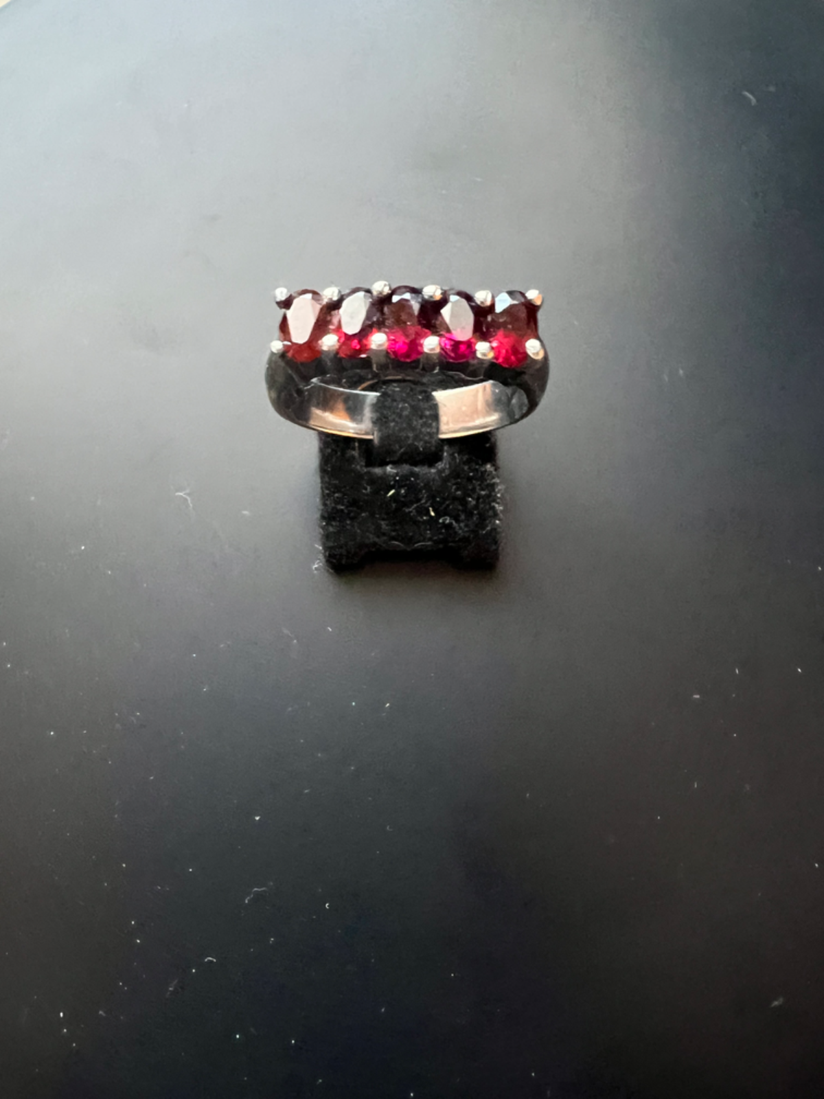 Man’s Size 9 Idaho Rhodolite Garnet Nevada Sterling Silver 100% Made In America