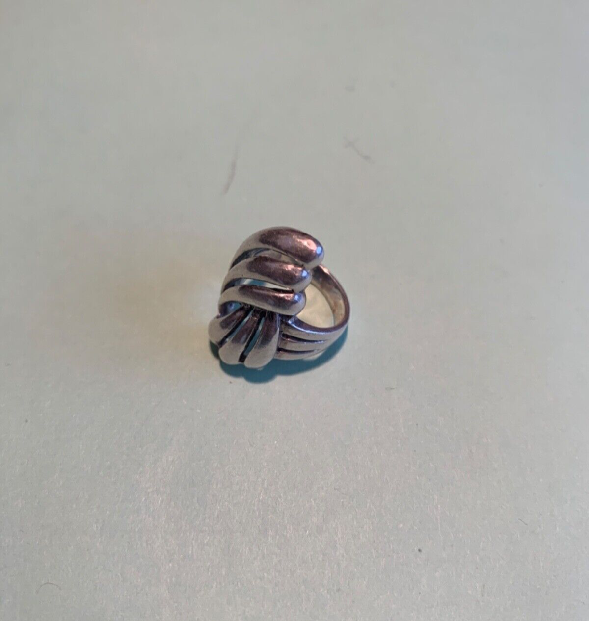 Sterling Silver Ladies Ring Wave Love Knot Pattern Pinky Bling MAKE US A OFFER