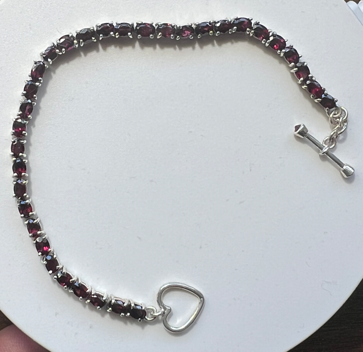 Brand New Redesigned Idaho Rhodolite Garnet Tennis Bracelet January Birthstone