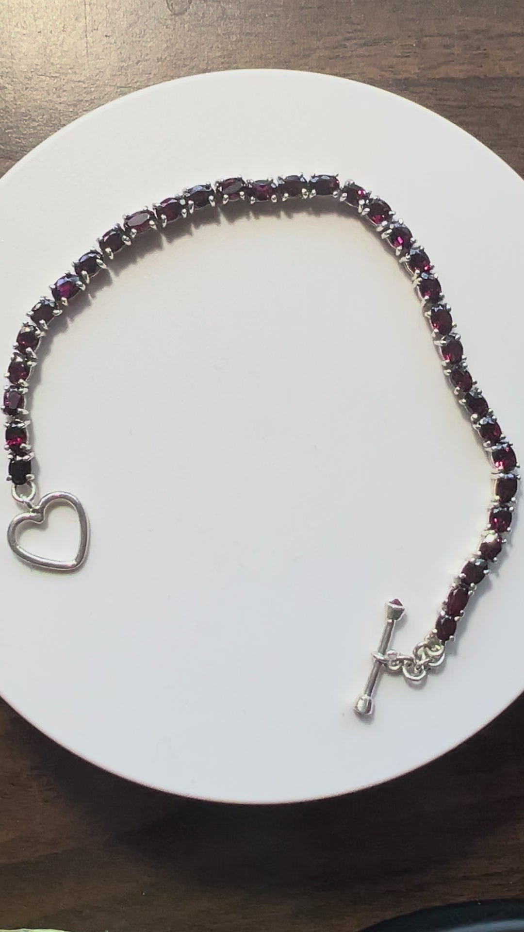 Brand New Redesigned Idaho Rhodolite Garnet Tennis Bracelet January Birthstone