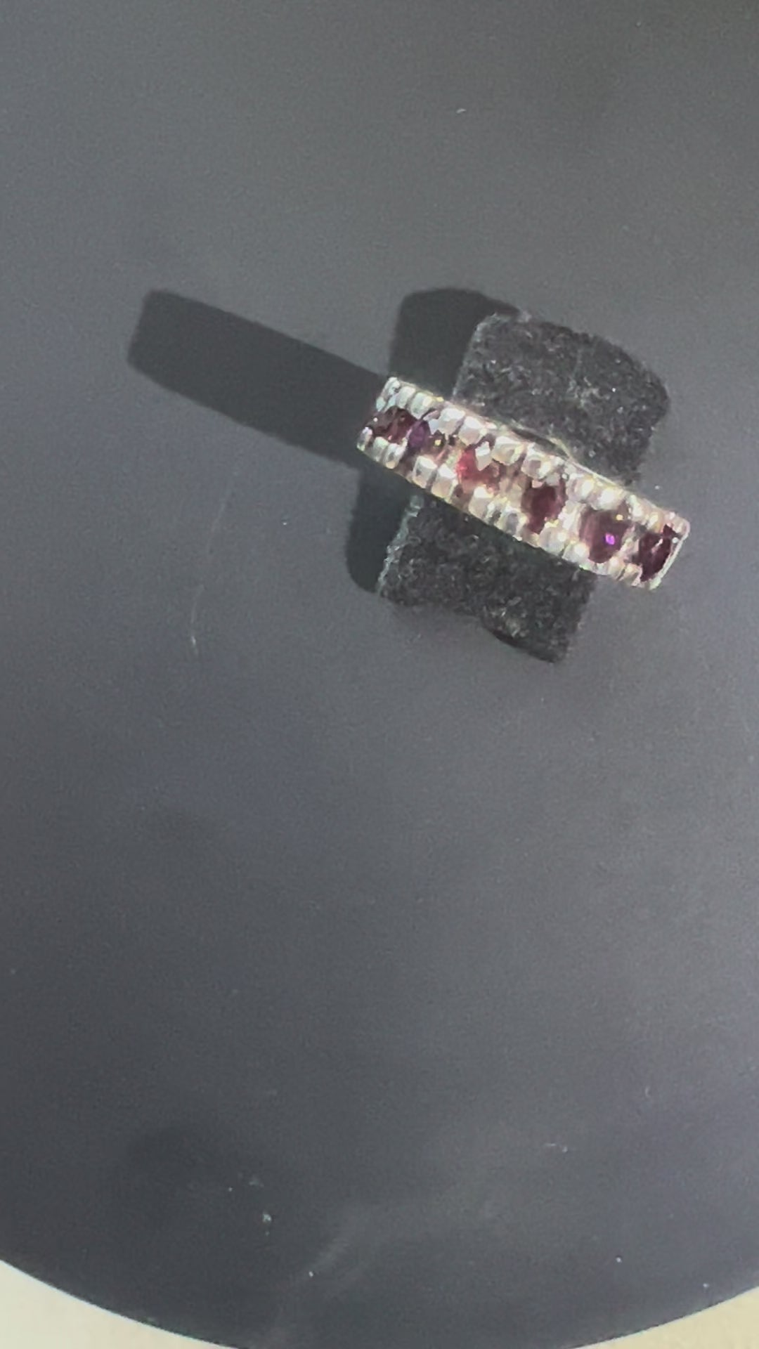 Man Ring SZ9 Idaho Rhodolite Garnet Nevada Sterling Silver 100% Made In America