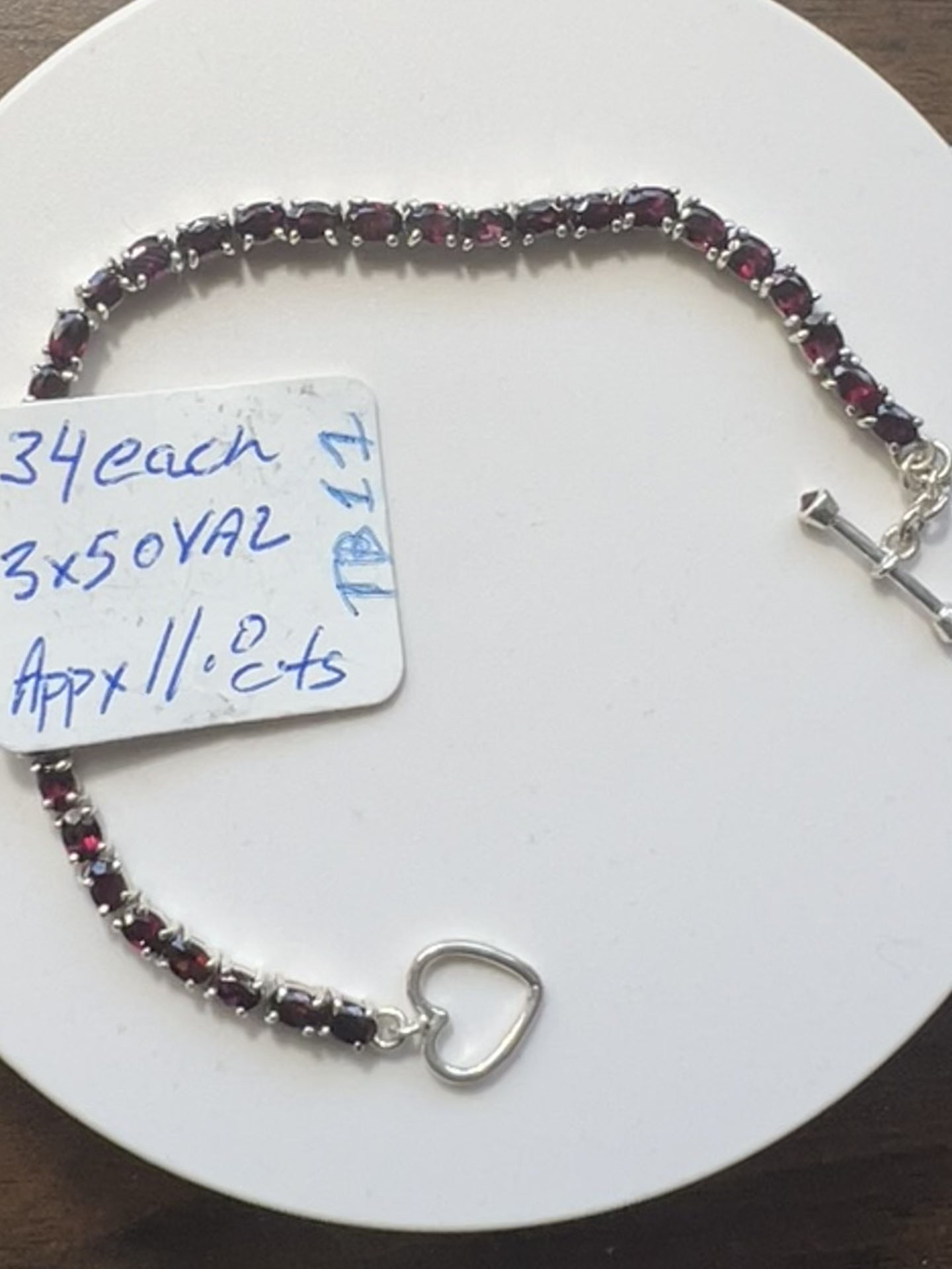 Brand New Redesigned Idaho Rhodolite Garnet Tennis Bracelet January Birthstone